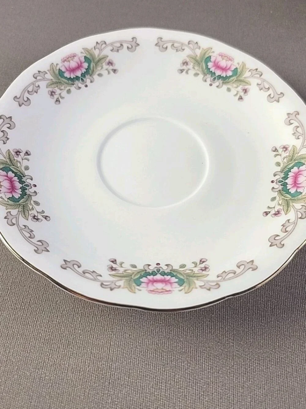 Lot of 3 - Japan Fine China Pink Floral Swirl Teacup & Saucer Set – Pristine